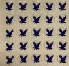 25 Clear Circle Dark Purple Flying Eagle Award Decals 1/2&quot; 